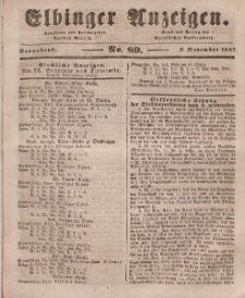 Elbinger Anzeigen, Nr. 89. Sonnabend, 6. November 1847