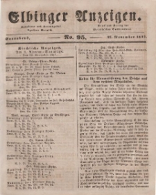Elbinger Anzeigen, Nr. 95. Sonnabend, 27. November 1847