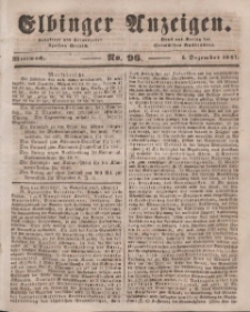 Elbinger Anzeigen, Nr. 96. Mittwoch, 1. Dezember 1847