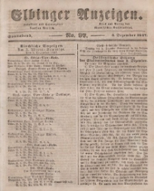 Elbinger Anzeigen, Nr. 97. Sonnabend, 4. Dezember 1847