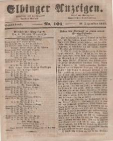 Elbinger Anzeigen, Nr. 101. Sonnabend, 18. Dezember 1847