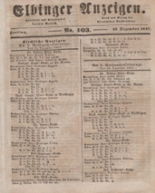 Elbinger Anzeigen, Nr. 103. Freitag, 24. Dezember 1847