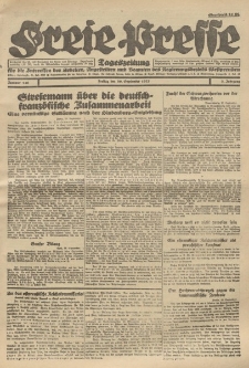 Freie Presse, Nr. 146 Freitag 30. September 1927 3. Jahrgang