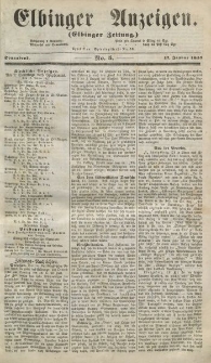 Elbinger Anzeigen, Nr. 5. Sonnabend, 17. Januar 1857