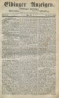 Elbinger Anzeigen, Nr. 6. Mittwoch, 21. Januar 1857