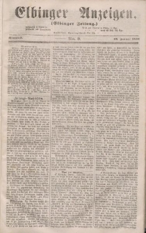 Elbinger Anzeigen, Nr. 8. Mittwoch, 28. Januar 1857