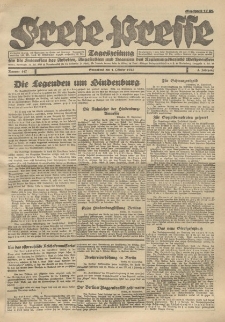 Freie Presse, Nr. 147 Sonnabend 1. October 1927 3. Jahrgang