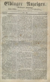 Elbinger Anzeigen, Nr. 16. Mittwoch, 25. Februar 1857