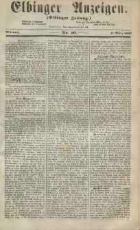 Elbinger Anzeigen, Nr. 20. Mittwoch, 11. März 1857
