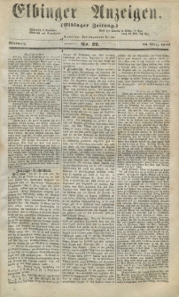 Elbinger Anzeigen, Nr. 22. Mittwoch, 18. März 1857