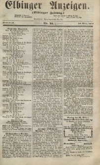 Elbinger Anzeigen, Nr. 25. Sonnabend, 28. März 1857