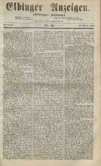 Elbinger Anzeigen, Nr. 31. Sonnabend, 18. April 1857