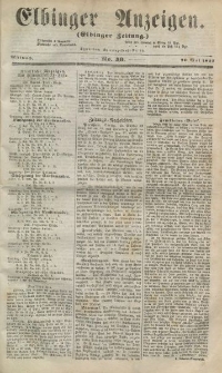 Elbinger Anzeigen, Nr. 40. Mittwoch, 20. Mai 1857