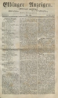 Elbinger Anzeigen, Nr. 41. Sonnabend, 23. Mai 1857