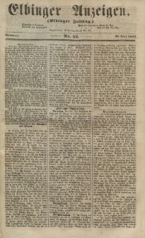 Elbinger Anzeigen, Nr. 42. Mittwoch, 27. Mai 1857