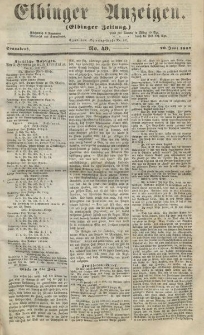 Elbinger Anzeigen, Nr. 49. Sonnabend, 20. Juni 1857