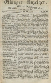 Elbinger Anzeigen, Nr. 50. Mittwoch, 24. Juni 1857