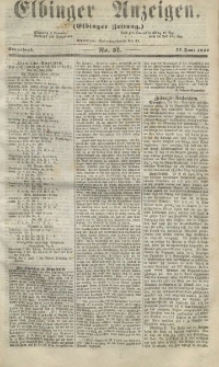 Elbinger Anzeigen, Nr. 51. Sonnabend, 27. Juni 1857