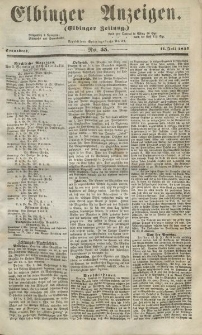 Elbinger Anzeigen, Nr. 55. Sonnabend, 11. Juli 1857