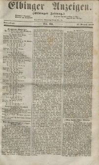 Elbinger Anzeigen, Nr. 65. Sonnabend, 15. August 1857