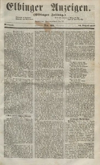 Elbinger Anzeigen, Nr. 68. Mittwoch, 26. August 1857