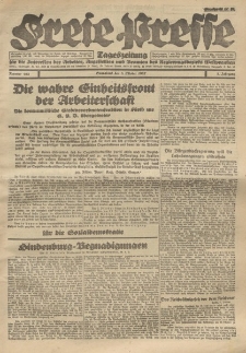 Freie Presse, Nr. 153 Sonnabend 8. October 1927 3. Jahrgang