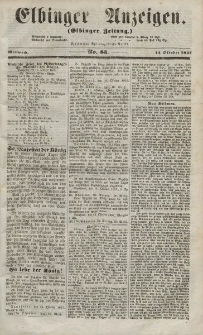Elbinger Anzeigen, Nr. 83. Mittwoch, 14. Oktober 1857