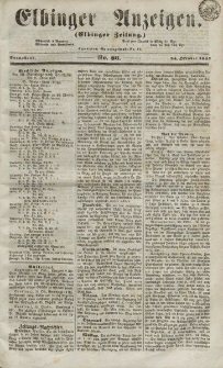 Elbinger Anzeigen, Nr. 86. Sonnabend, 24. Oktober 1857