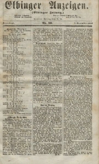 Elbinger Anzeigen, Nr. 90. Sonnabend, 7. November 1857