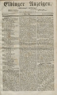 Elbinger Anzeigen, Nr. 94. Sonnabend, 21. November 1857