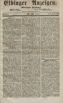 Elbinger Anzeigen, Nr. 99. Mittwoch, 9. Dezember 1857