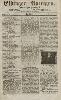 Elbinger Anzeigen, Nr. 100. Sonnabend, 12. Dezember 1857