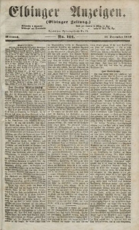 Elbinger Anzeigen, Nr. 101. Mittwoch, 16. Dezember 1857