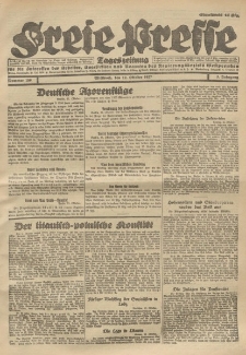 Freie Presse, Nr. 156 Mittwoch 12. October 1927 3. Jahrgang