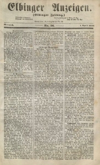 Elbinger Anzeigen, Nr. 26. Mittwoch, 1. April 1857