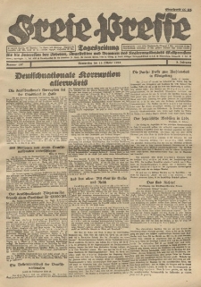 Freie Presse, Nr. 157 Donnerstag 13. October 1927 3. Jahrgang