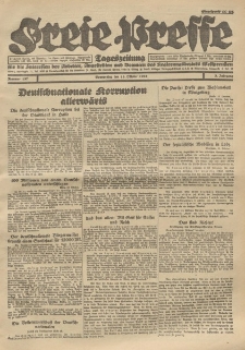 Freie Presse, Nr. 157 Donnerstag 13. October 1927 3. Jahrgang