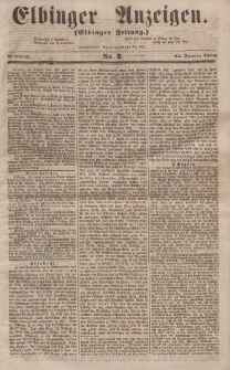 Elbinger Anzeigen, Nr. 7. Mittwoch, 23. Januar 1856