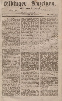Elbinger Anzeigen, Nr. 9. Mittwoch, 30. Januar 1856