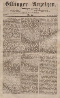Elbinger Anzeigen, Nr. 11. Mittwoch, 6. Februar 1856