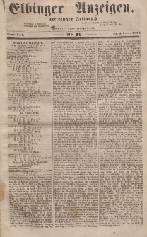Elbinger Anzeigen, Nr. 16. Sonnabend, 23. Februar 1856