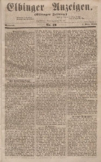 Elbinger Anzeigen, Nr. 19. Mittwoch, 5. März 1856