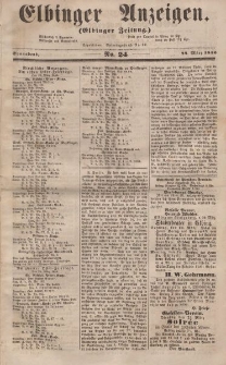 Elbinger Anzeigen, Nr. 24. Sonnabend, 22. März 1856
