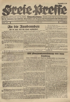 Freie Presse, Nr. 159 Sonnabend 15. October 1927 3. Jahrgang