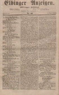 Elbinger Anzeigen, Nr. 28. Sonnabend, 5. April 1856