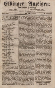 Elbinger Anzeigen, Nr. 30. Sonnabend, 12. April 1856