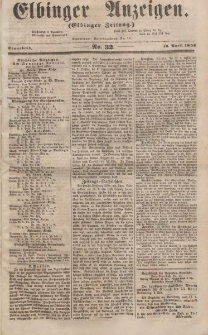 Elbinger Anzeigen, Nr. 32. Sonnabend, 19. April 1856