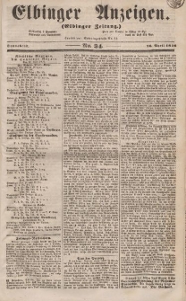 Elbinger Anzeigen, Nr. 34. Sonnabend, 26. April 1856