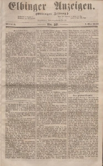 Elbinger Anzeigen, Nr. 37. Mittwoch, 7. Mai 1856