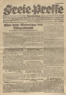 Freie Presse, Nr. 160 Montag 17. October 1927 3. Jahrgang